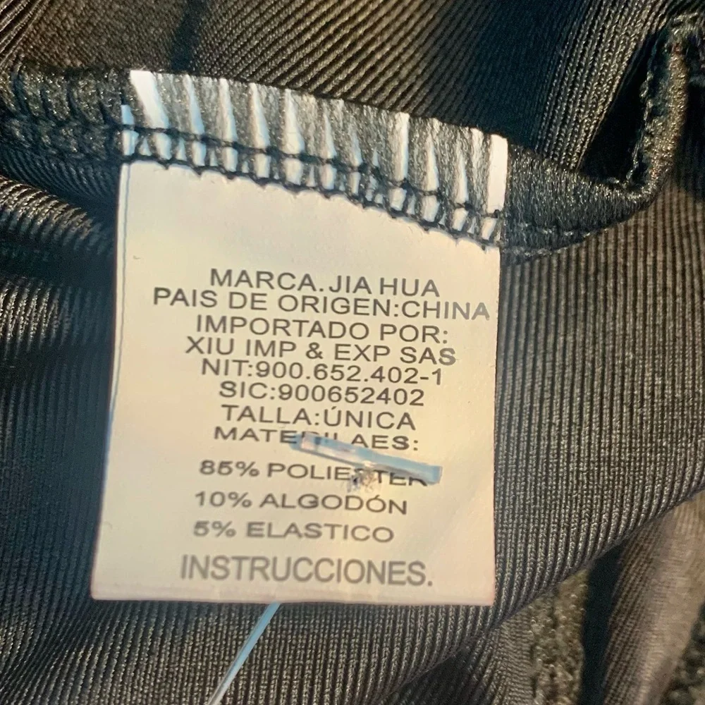 NWT Wila Leggings OSFM Vegan Leather Black Elastic Waist Zippered Pocket NEW - Picture 9 of 12